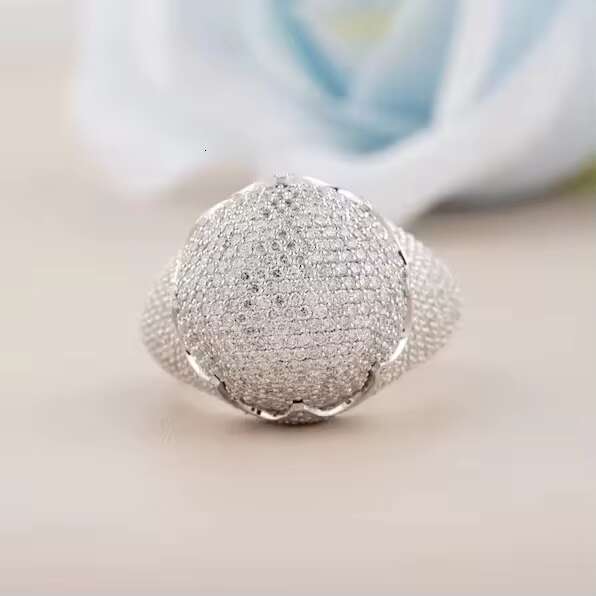 Elegant Silver Iced Out Rhinestone Ring Emblazoned With Your Choice of Names