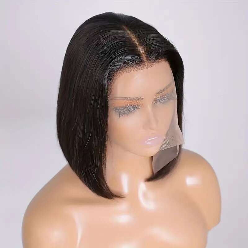 Women's wig Black Short Straight Bob Wig Synthetic Hair