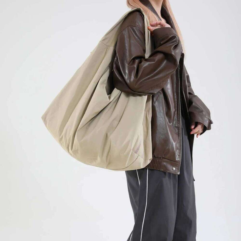 Solid Color Soft Cloth Shopping Bag, Large Capacity Handbag For Daily Travel, Shoulder Tote Bag