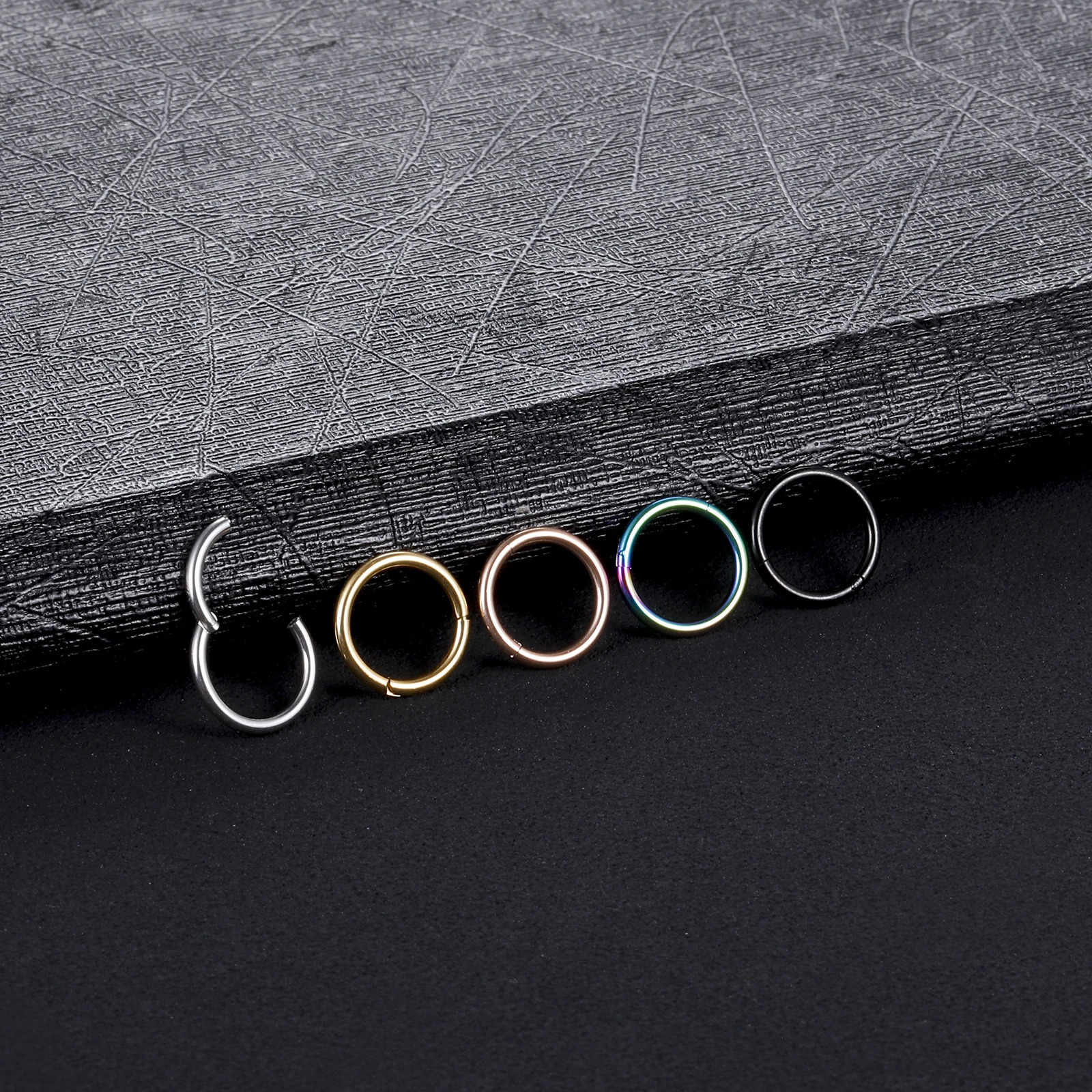1PC Steel Hinged Segment Nose Ring Piercing Punk Lip Hoop Septum Eyebrow Cartilage Ear Helix Body Jewelry 250613