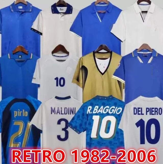 1982 2006 ITalyS Retro soccer Jersey 1990 1996 1998 2000 HOME FOOTBALL 1994 Maldini Baggio Donadoni Schillaci Totti Del Piero Pirlo Inzaghi buffon