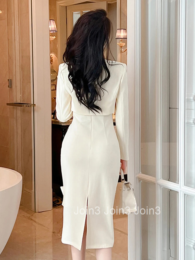 New Autumn Winter Chic Bow Pencil Dress Women Ladies Clothing Elegant Pretty Sexy Strap Slim Midi Party Prom Robe Mujer Vestidos