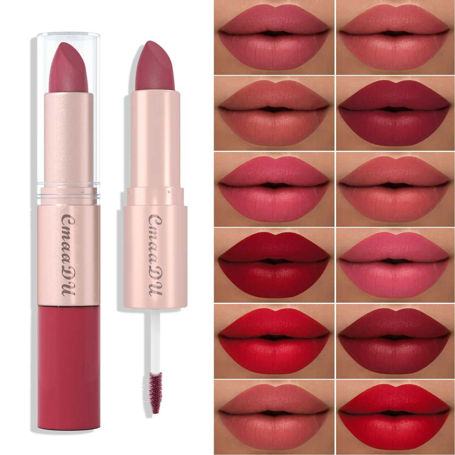 3 PCS Set Double Sided Lipstick Lip Gloss Matte Liquid Lip Tint 24 Hours Water Resistant Korean Cosmetics Makeup For Women XJ250623