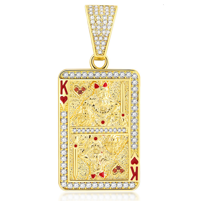 Hip Hop Square Diamond Inlaid Pendant Trendy Brand Men's Unique Necklace Diamond Certified