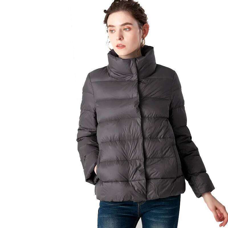 New Winter Women Ultra Light Down Stand Coat Brand Jackets Weightless Parkas Bread Collar Warmness Puffer Jacket