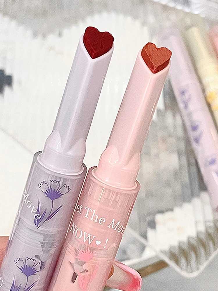 Gege Bear Floral Whisper Moisturizing Mirror Shine Lipstick Glossy Jelly Finish Heart-Shaped Bullet Hydrating Lip Balm XJ250623