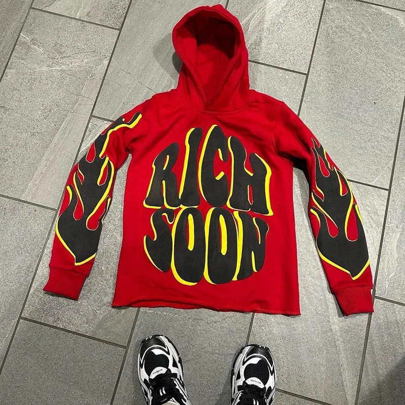 2000s Vintage Streetwear Letter Print Long Sleeve Oversized Hoodies Womens Y2K Gothic Harajuku Pullovers Women Clothes 250617