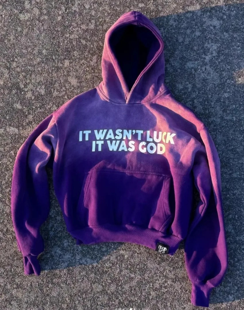 American Gradient Contrast Letter Printing Loose Hoodie Y2K High Street Retro Hip-hop Loose Casual Longsleeved Hoodie Unisex 250617