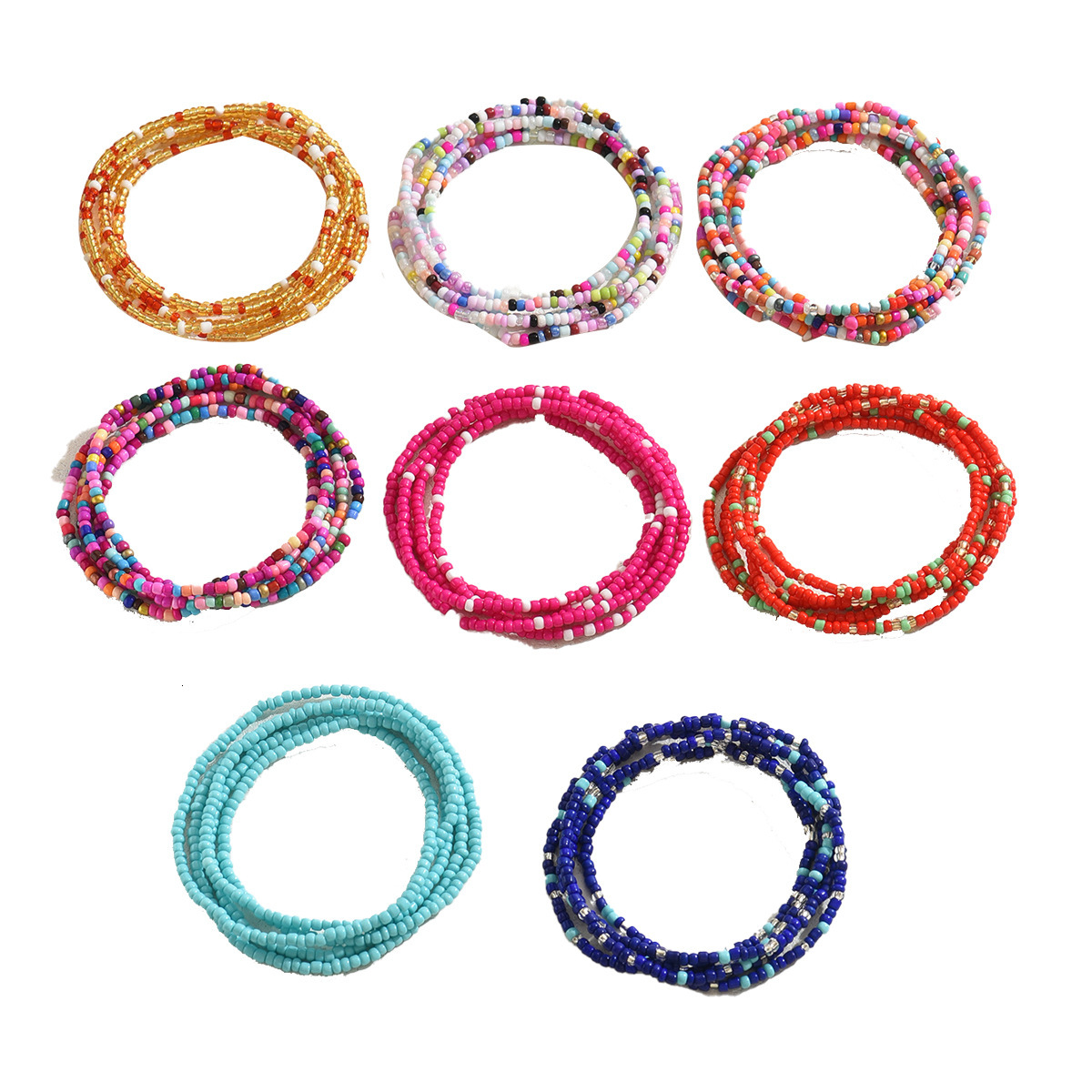 Style Women's Long Necklace Set Personality Beaded Small Design Bracelet Jewelry