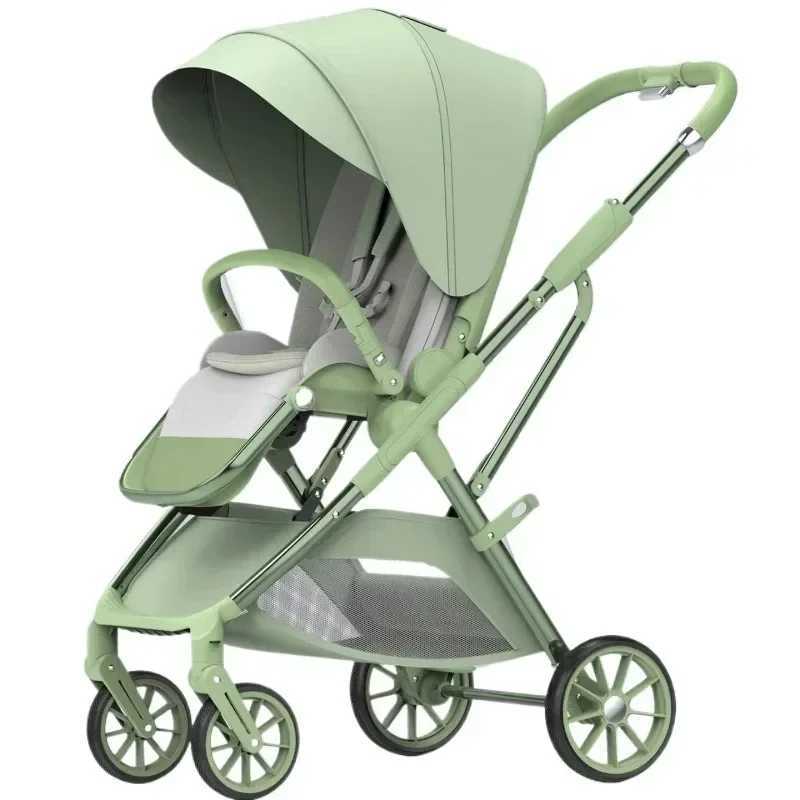 2025 Portable Baby Stroller Foldable Two-way Multifunctional Lightweight Baby Stroller Four-wheel Baby Stroller with Mother Bag XJ250623