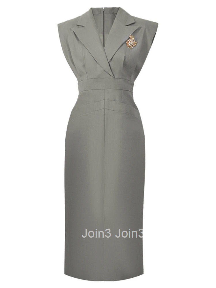 New Summer Fashion Work Style Formal Occasion Pencil Dress Women Clothes Elegant Office Sleeveless Slim Midi Party Prom Vestidos