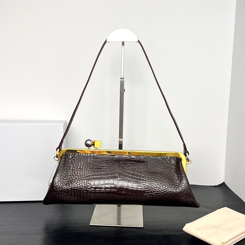 Le Croisiere The Salon clutch bag Evening Bags Women genuine leather Clip Bag Leather Handbag Purse For Party Evening Elegant baguette bag