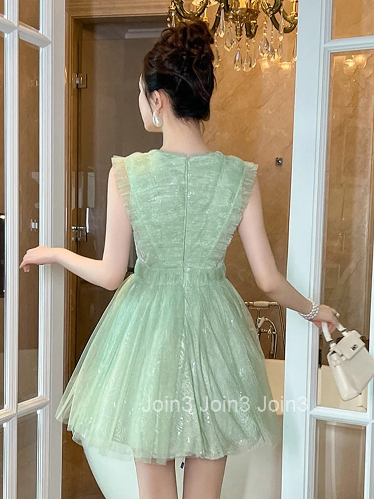 New Summer Fashion Casual Lace Floral Vacation Evening Dress Women Clothes Sweet Sleeveless Slim A-Line Mini Short Party Vestido