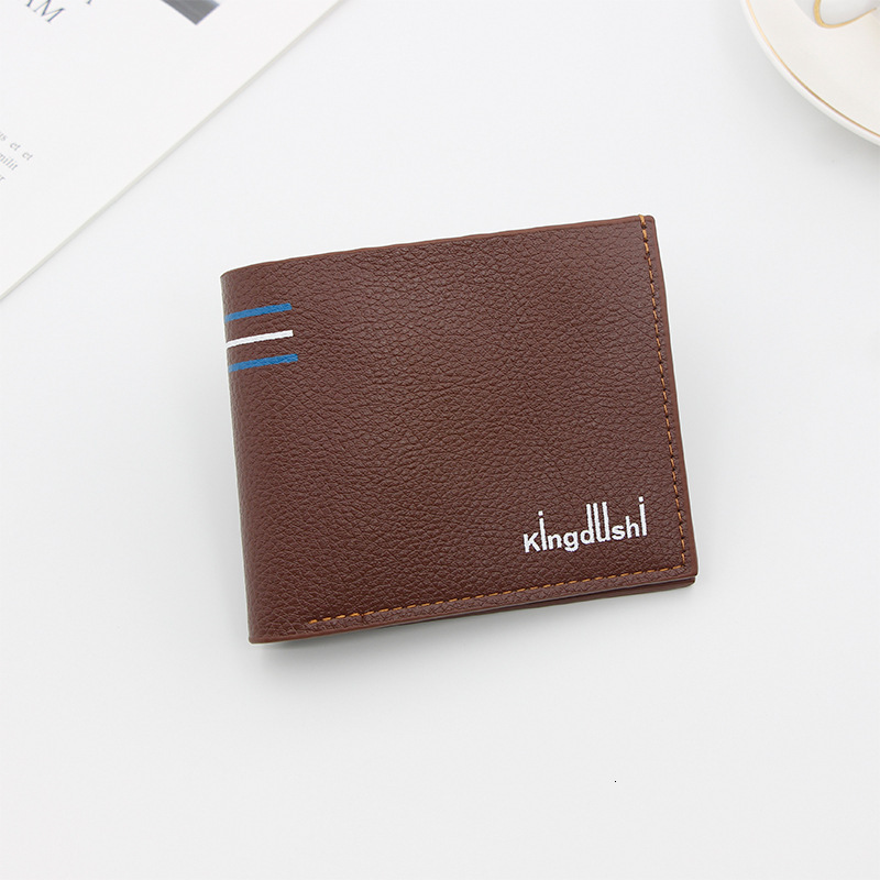 Free Shipping 2025 New Designer Bag New Men's Wallet Short Style Thin PU Fashion Leather Wallet Large Capacity Men's Wallet Coin Purse Stree