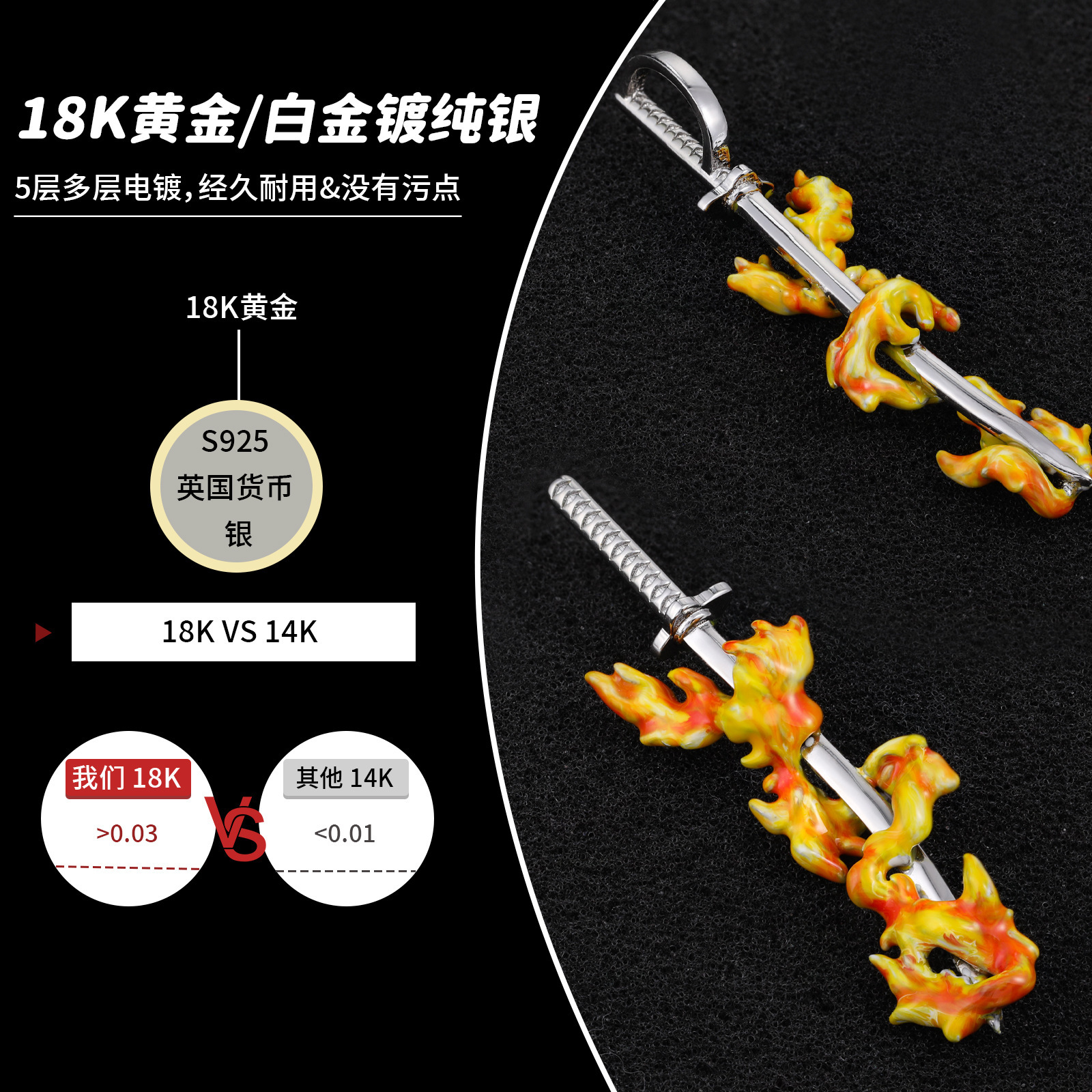 Luxury Hip Hop Cross Pendant Men's Necklace Personalized Light Luxury Niche Design, High End Style