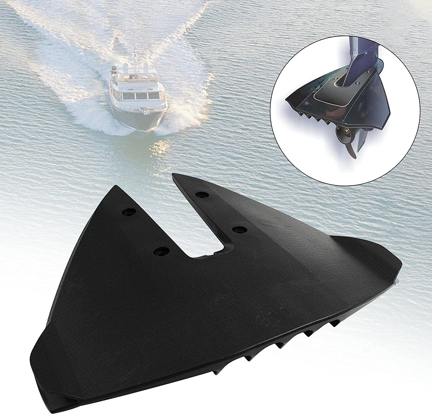 Marine hydrofoil stabilizer with hydrofoil blades suitable for engines ranging from 8 horsepower to 40 horsepower