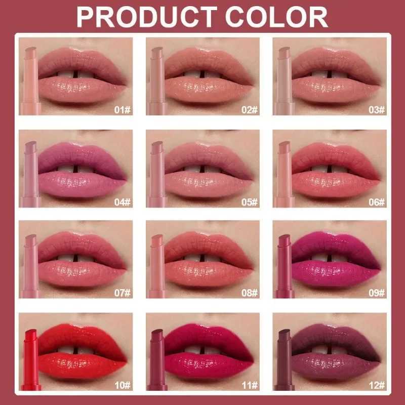 12 Colors Jelly Lip Tint Stick Water Gloss Long-lasting Hydrating Lips Beauty Makeup Lipstick Moisturizing Not Sticky Lipsticks XJ250623