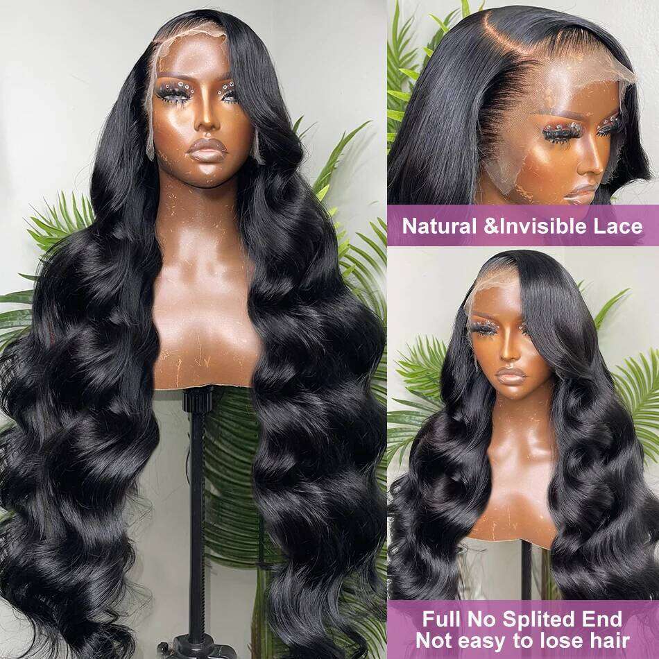 LInks Body Wave Human Hair Front 300 Density 13x6 HD Lace Frontal Wigs 30 40 Inch 5x5 Glueless Closure Wig