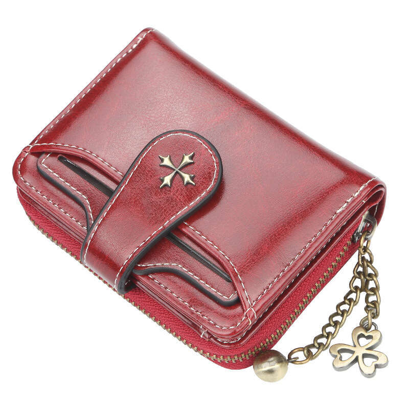 Baellery New Women's Wallet Fashion Tassel Zipper Short Multi-Card Slot Card Holder High-End Coin Purse for Women