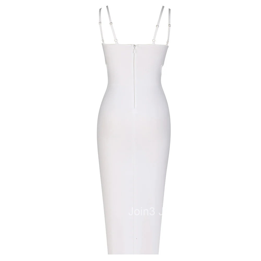 Womens Clothing Hot Sale Fashion Shell Breast Cup Sexy Hollow Bandage Dress 2 Color Sleeveless Beading Lady Bodycon Party Wear