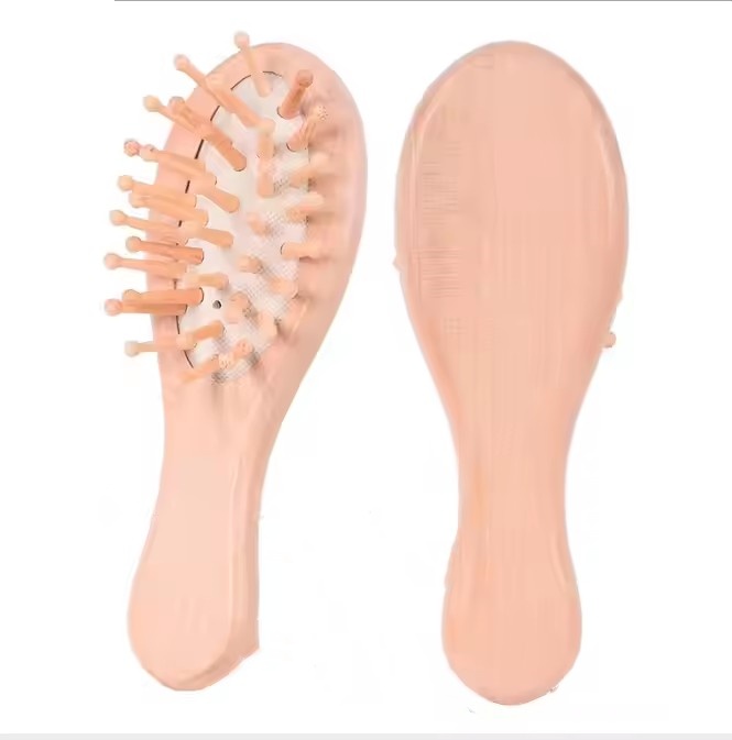 Bamboo Bristles Detangling Wooden Hair Brush Wet or Dry Oval Hairbrush 16*4.5*3cm for Women Men