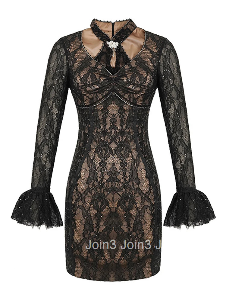 Fashion Lady Shiny Sequin Black Evening Dress Women Clothes Elegant Sexy Flare Sleeve Slim Mini Short Party Prom Vestidos Fiesta