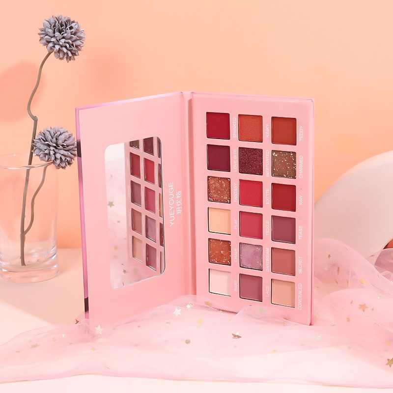 Desert Rose 18 Color Eyeshadow Palette Matte Pearlescent Earth Color Glitter Eye Shadow Long Lasting Waterproof Daily Eye Makeup 240814