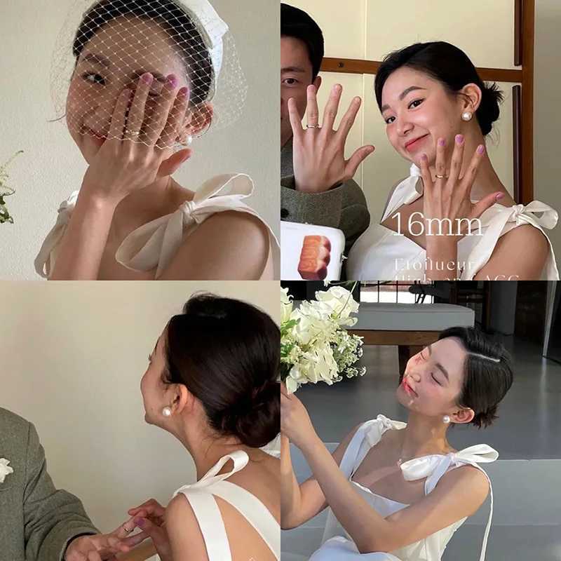 White Color Pearl Stud Earrings for Women Fashion Jewelry Cute Wedding Bridal Earrings Girl Gifts Accessories Brincos XJ250623