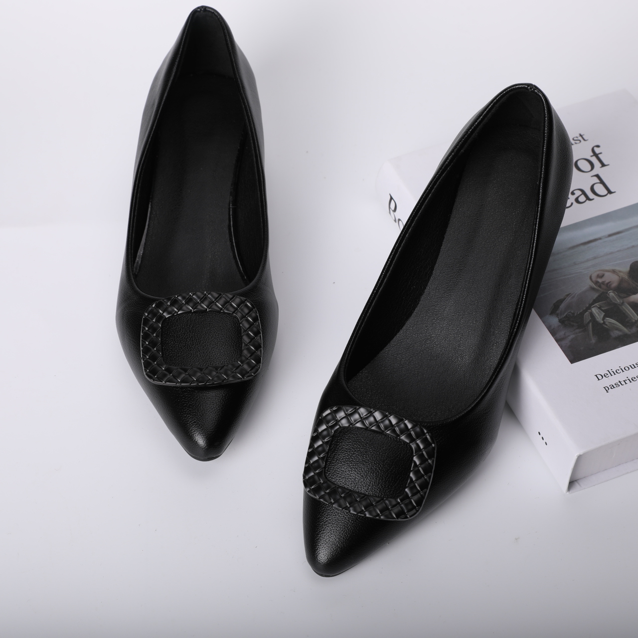 3098-Women's pointed-toe flats, comfortable and casual one-legged flats, suitable for walking, driving, and office formal wear