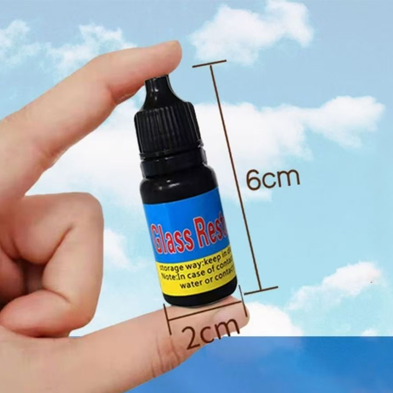 Imported automotive glass repair fluid for crack repair, bullseye penetration, high-strength repair fluid