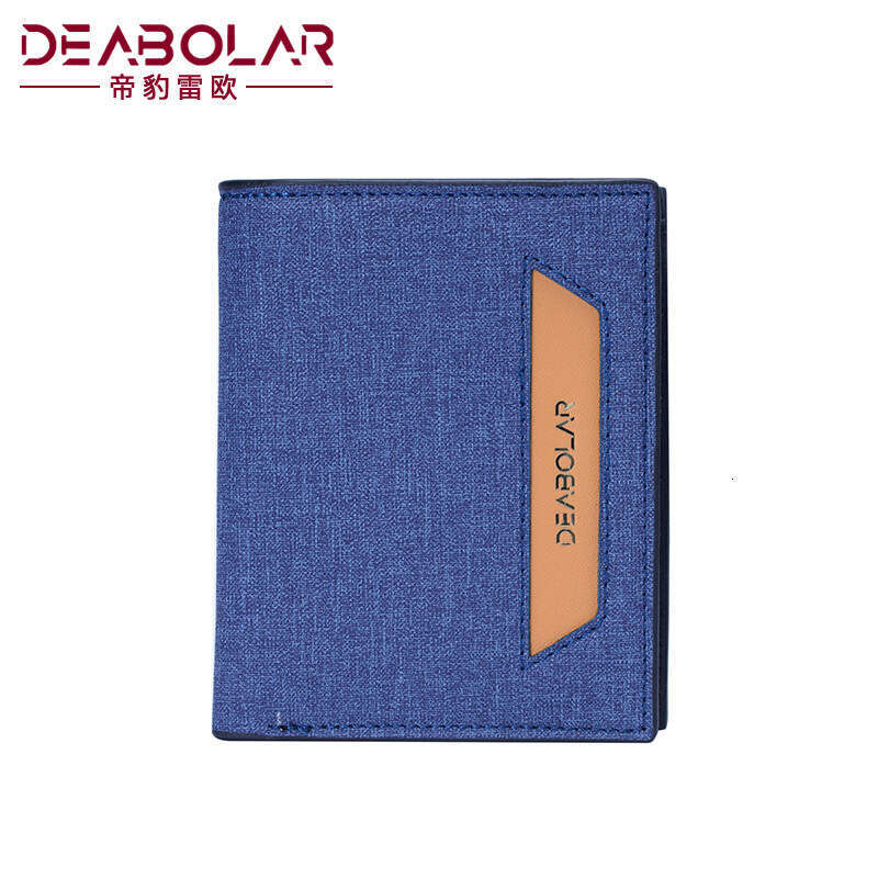 New Men's Korean Style Youth Fashion Short Vertical Student Personality Patchwork Canvas Wallet Card Holder wallet designer mens wallet