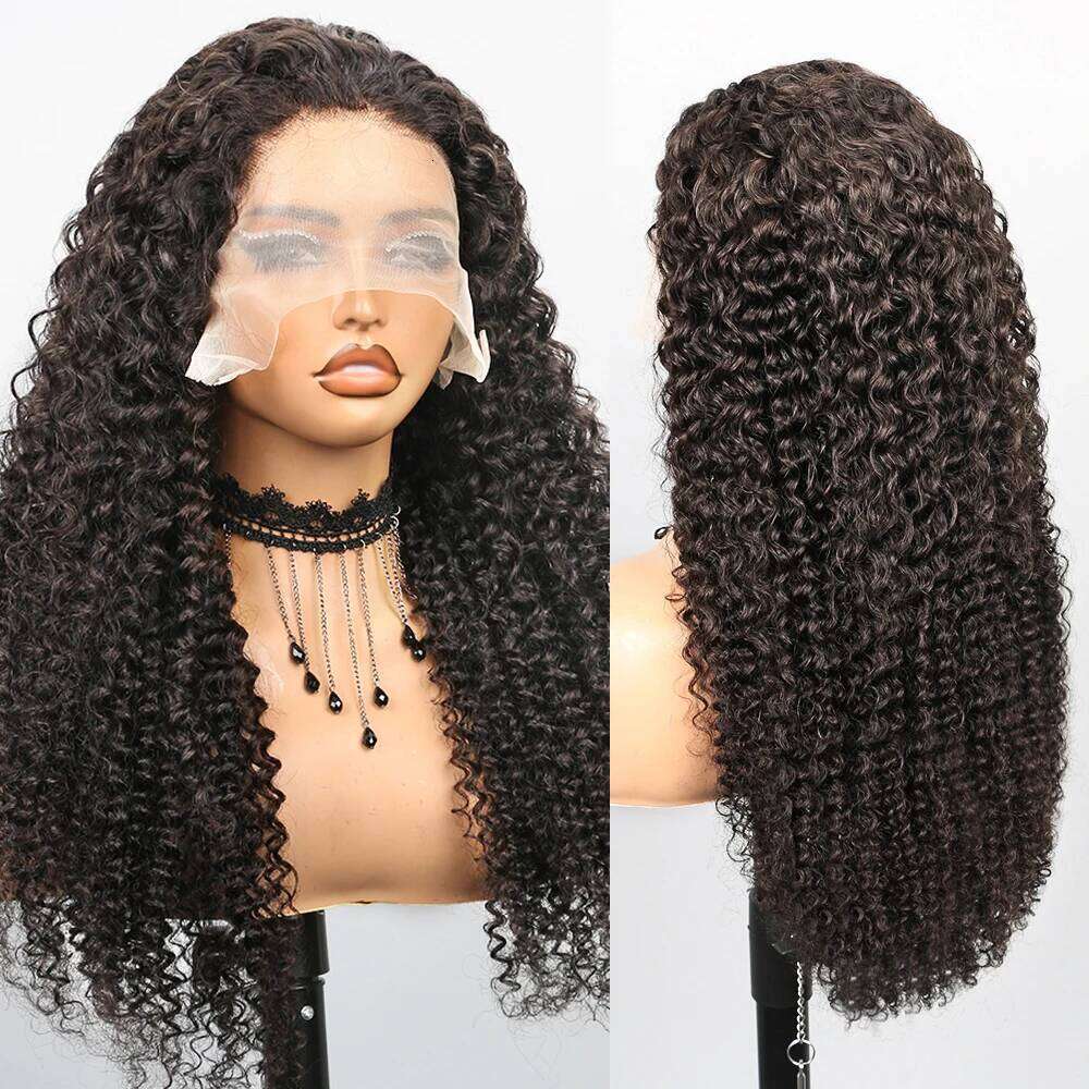 30 Inch Deep Front 200 Density 13X6 HD Lace Frontal Wigs Water Wave Human Hair Pre Plucked Curly Wig