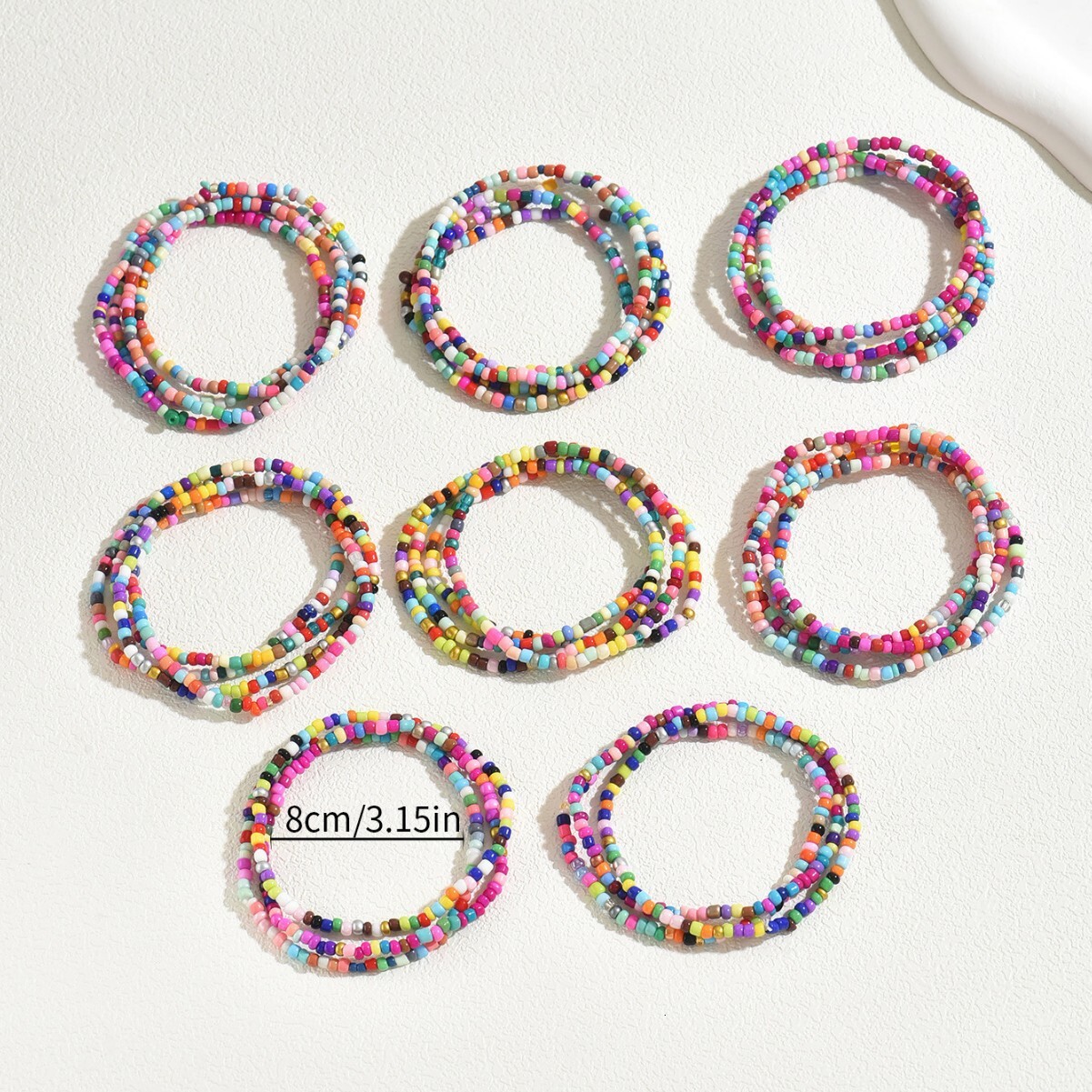 Design Women's Multi-Layer Style Corful Seed Beads High-End Bracelet Jewelry