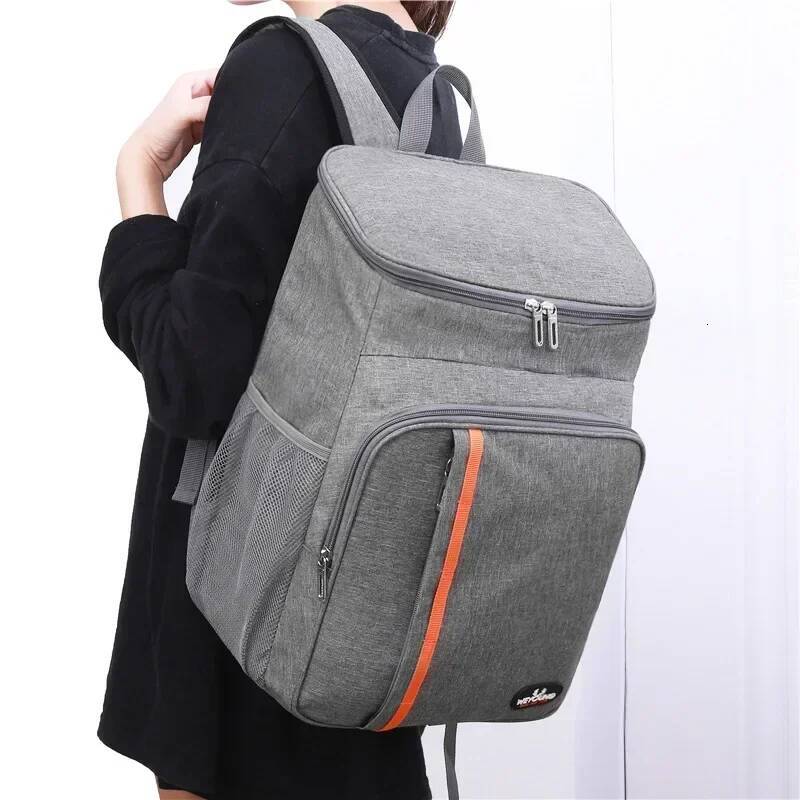 high-quality 20L Outdoor Thermal Cooler Bags Insulated Lunch Leakproof Camping Beer Drink Picnic Backpack Food Fresh Keeping Bag
