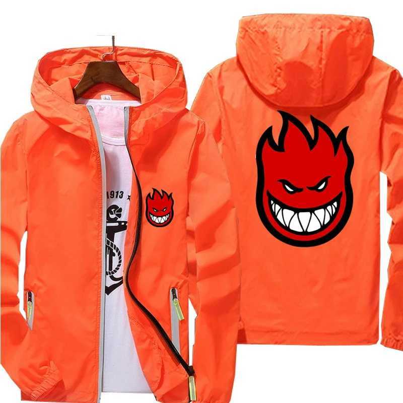 Ripper Spitfire Zombie Wheels Bomber Men Jacket Plus Size Thin Windbreaker Skin Ultra Light Slim Fit Pilot Hooded Coat Cycling W250623