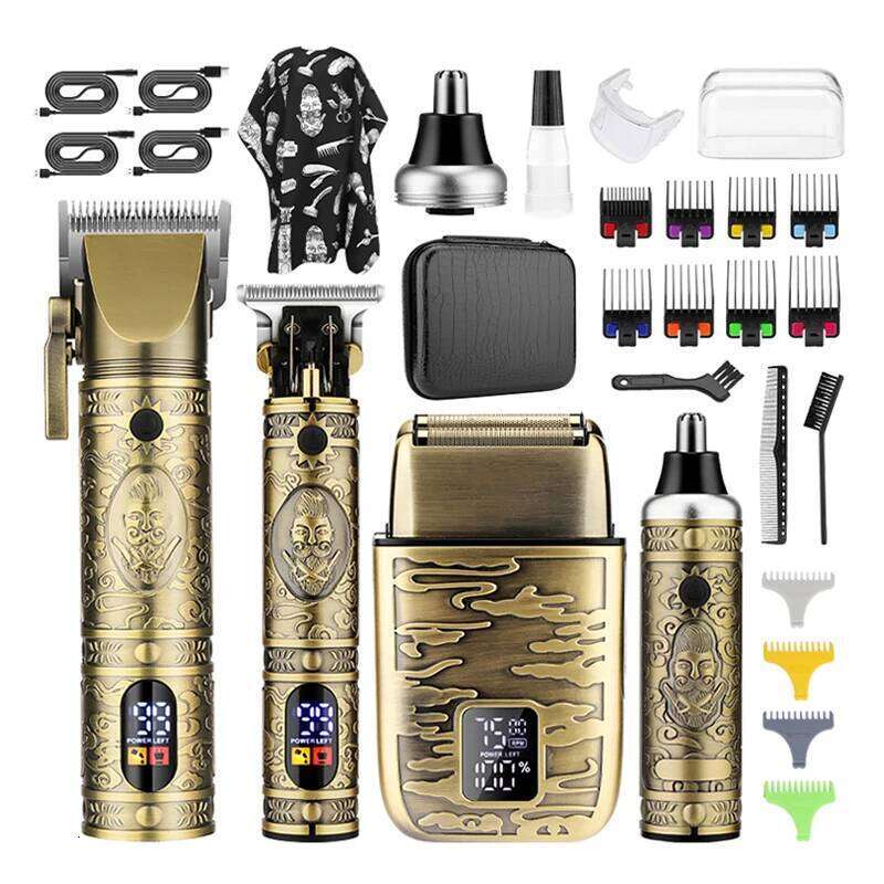 Resuxi 740 All Metal Clippers Ears Nose Trimmer Electric Shaver Set Wtih Bag Hair Cutting Hine Men's Grooming Tools