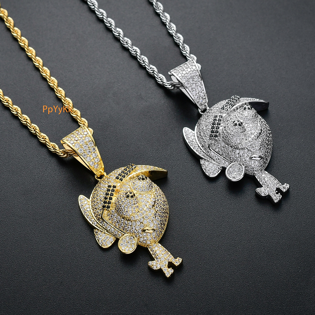 New Arrival Hip Hop Necklace Anime-Inspired Pendant Iced Out Design High-Class Moissanite Necklace Pass the diamond tester