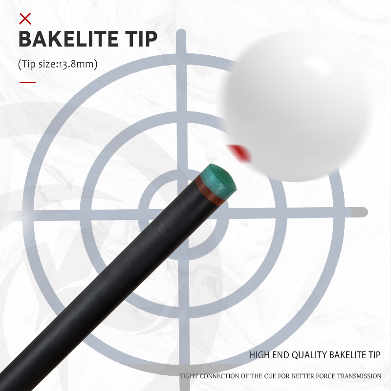 Okhealing 3-PC Carbon Fiber Billiard Jump Cue with Extension Pool Cue Sticks with Extender Black Technology Bakelite 13.8mm Tip Length 48in Uni-loc or