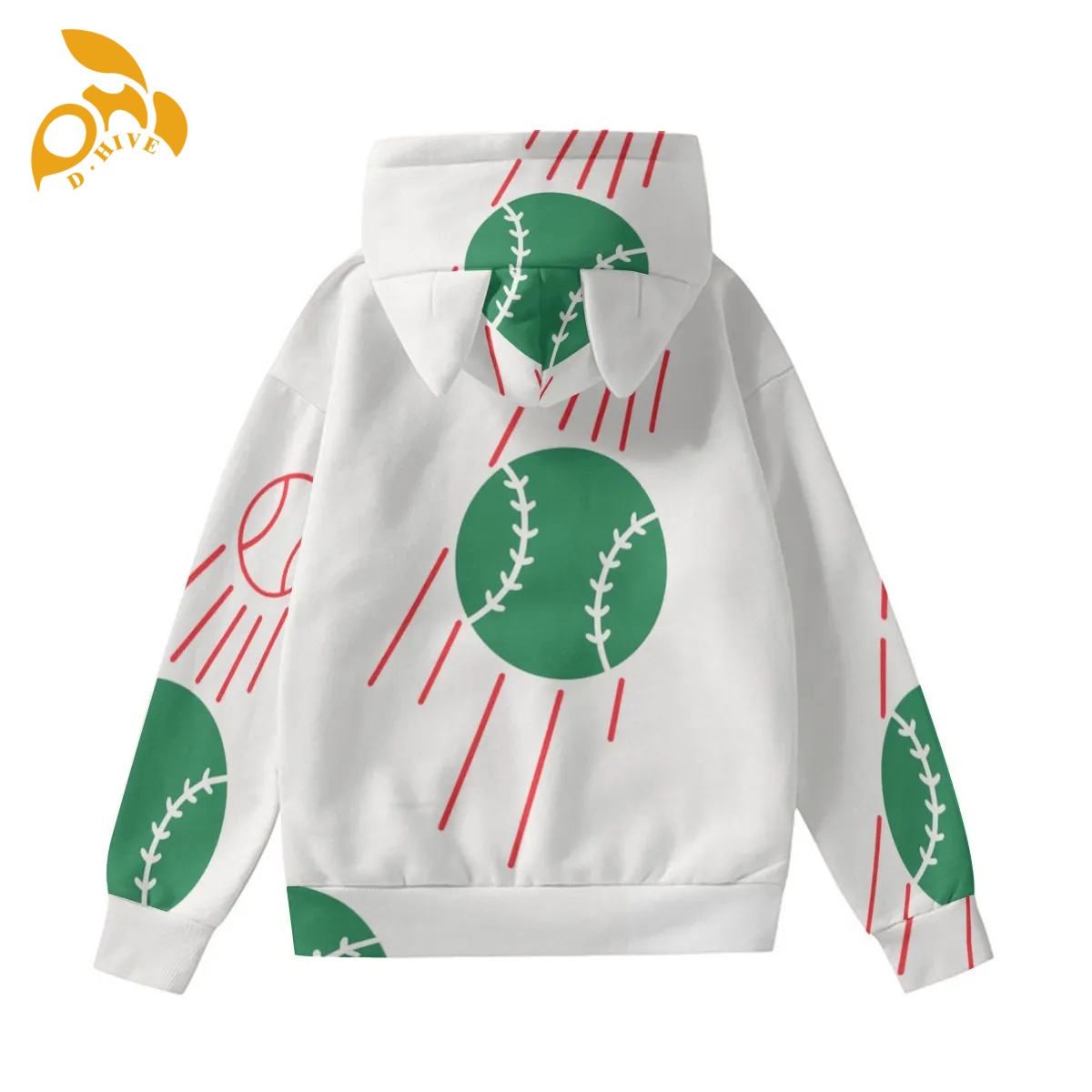 free shipping of customized fashionable Ladies' polyester cotton hooded pocket sweatshirt is suitable Cat ear decoration attractive