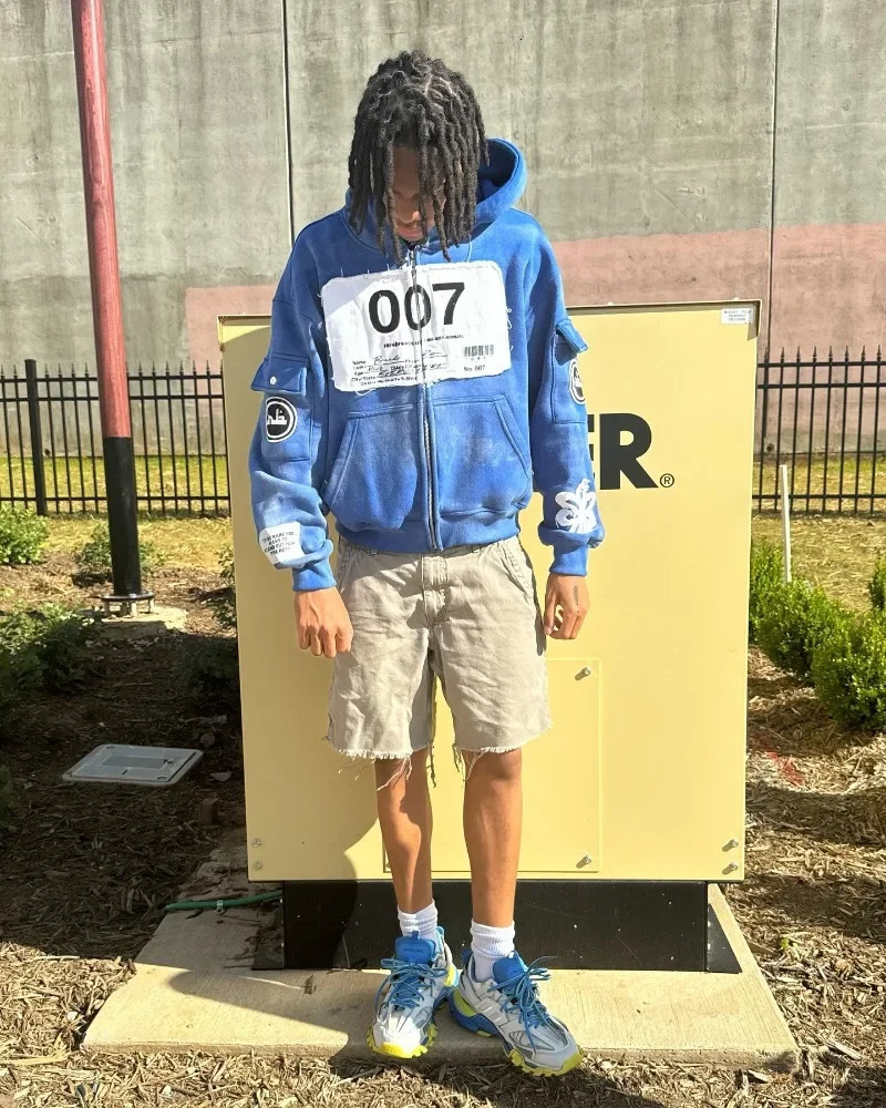 America Fashion Patch Letter Embroidery Oversized Zipper Hoodies For Men And High Quality Women Y2K Harajuku Hip-Hop Hoodies 250618
