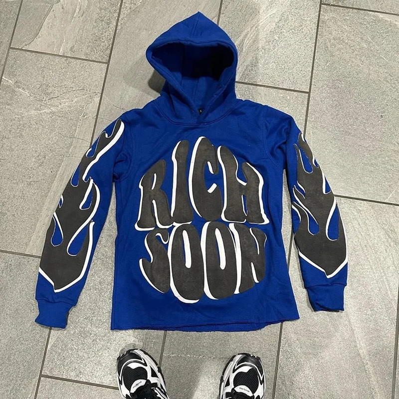 2000s Vintage Streetwear Letter Print Long Sleeve Oversized Hoodies Womens Y2K Gothic Harajuku Pullovers Women Clothes 250617
