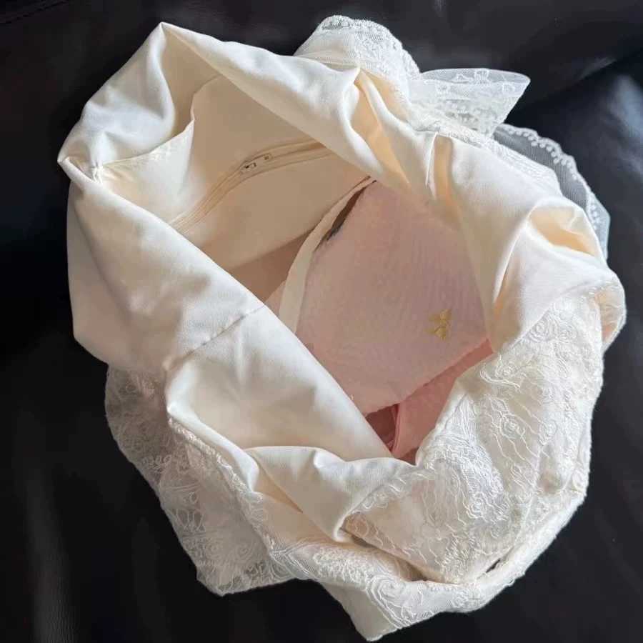 Lace Flowers Women Shoulder Bags Straw Crossbody Bags for Women Summer Ladies Trend Sweet Handbags Big Totes Armpit Bag M250623