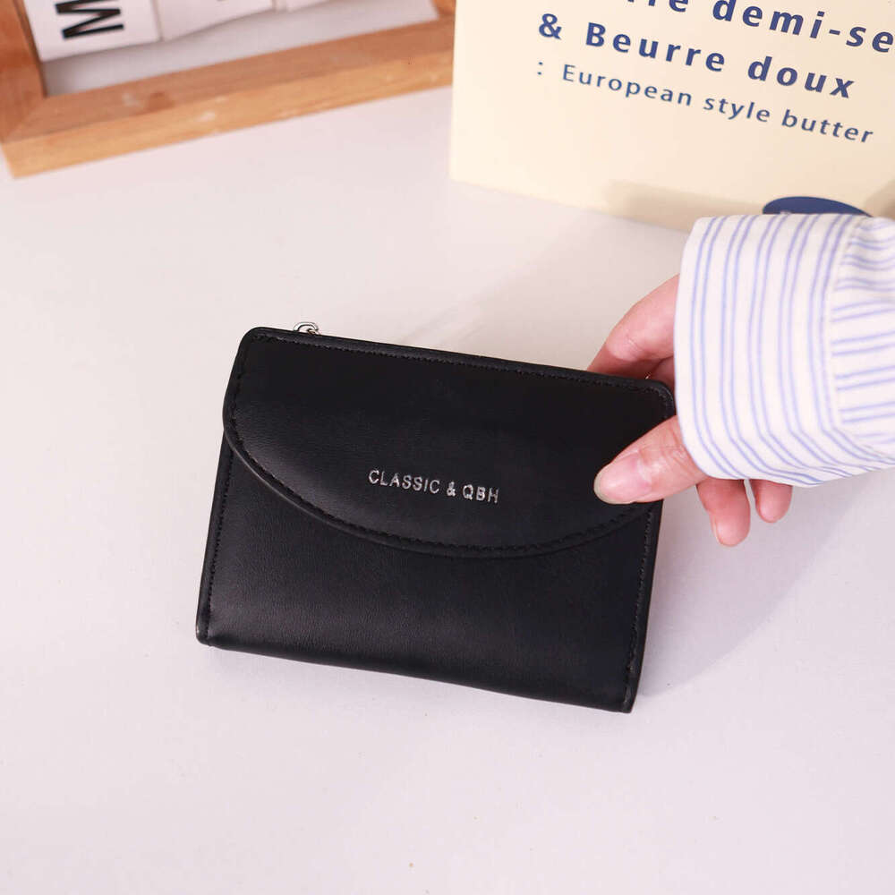 Korean Style New INS Female Student Solid Color Simple Multi-Functional Wallet Small Card Holder