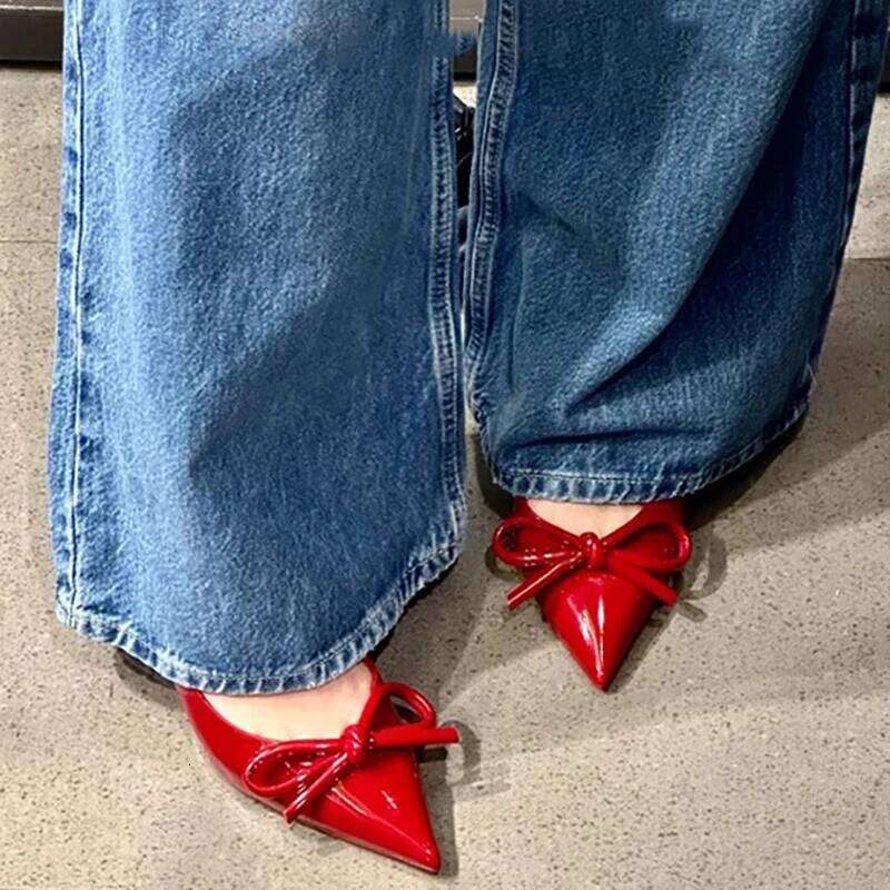 Summer High Heel Women Sandals Fashion Shallow Butterfly-knot Elegant Wedding Party Shoes