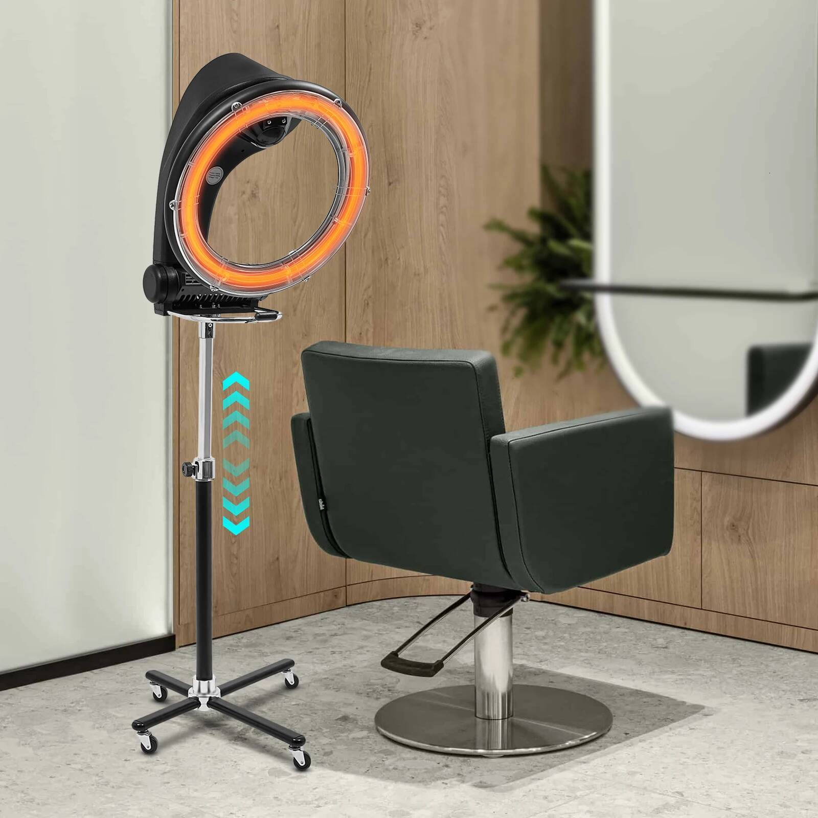 1000W Standing Professional Processor Height Adjustable 360° Hair Dryer with Wheels Multi-Functional