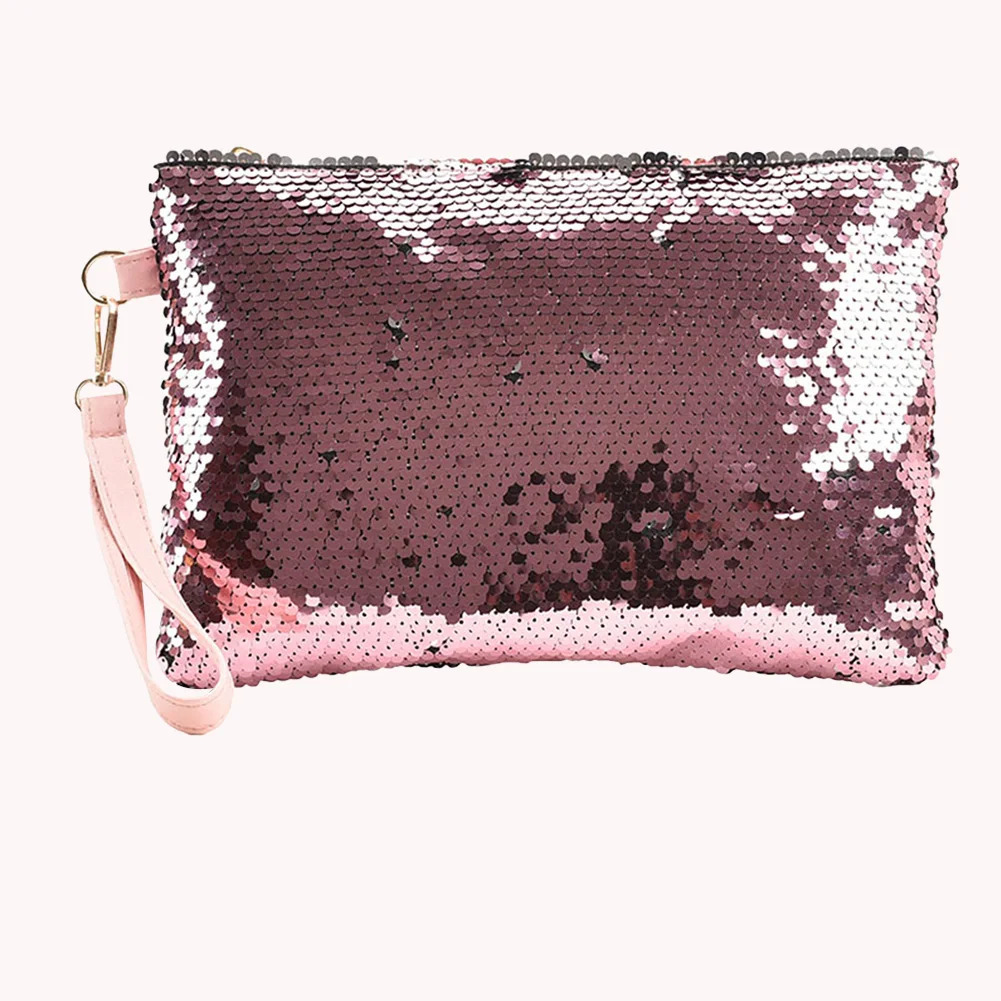 Women Stylish Wrist Bag Large Capacity Shiny Sequin Handbag Glitter Elegant Wallet Party Date Working Commute Bag 250617