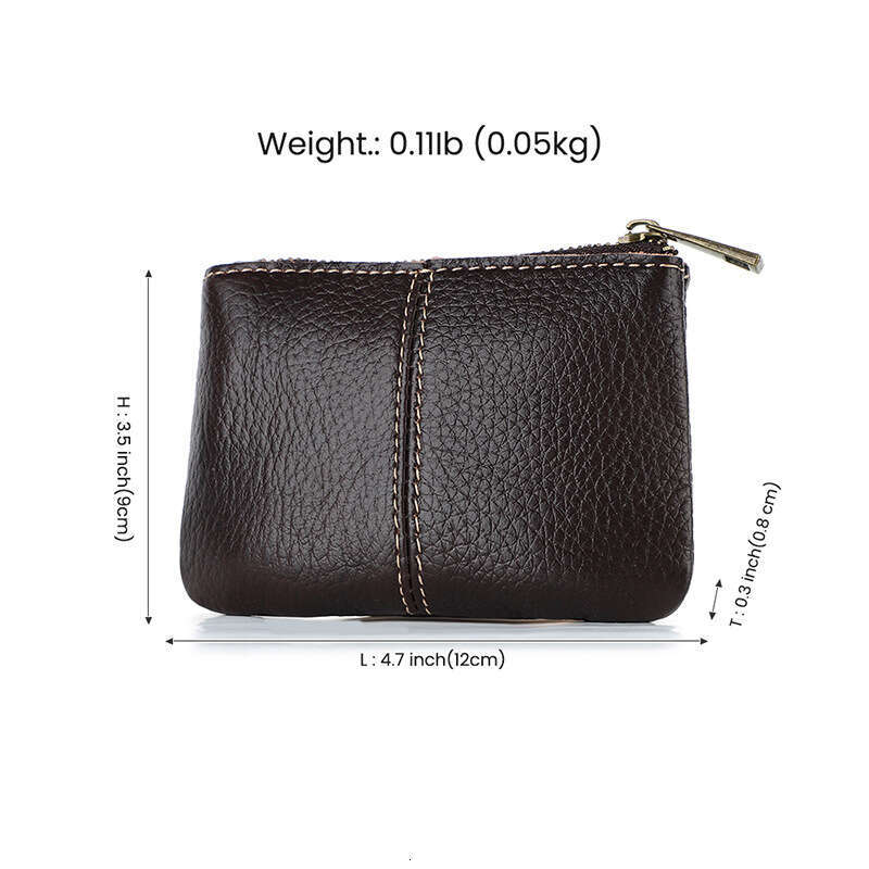 Crazy Horse Short Wallet Card Holder Lightweight Portable Cash Storage Bag Genuine Leather Coin Purse