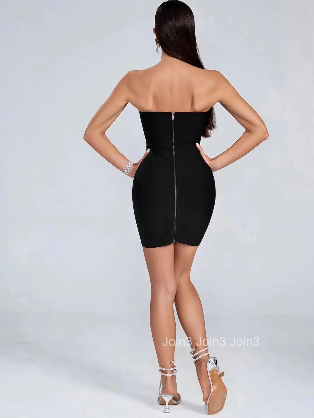 Summer New Bandage Dress For Women Fashion Star Shaped Sequins Hotsweet Sundress Birthday Party Vestidos Chic Sleeveless Skirt