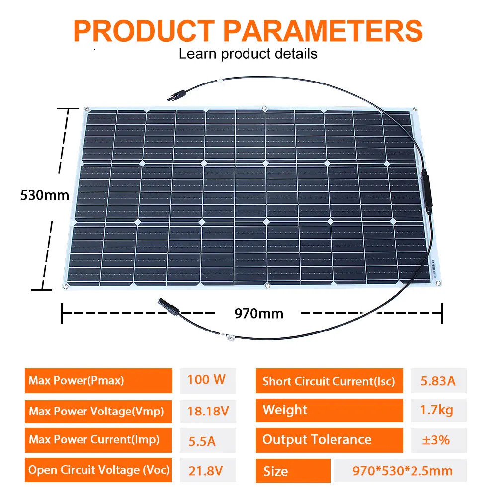 solar panel kit and 300w 200w 100w flexible panels 12v 24v high efficiency battery charger module 250612