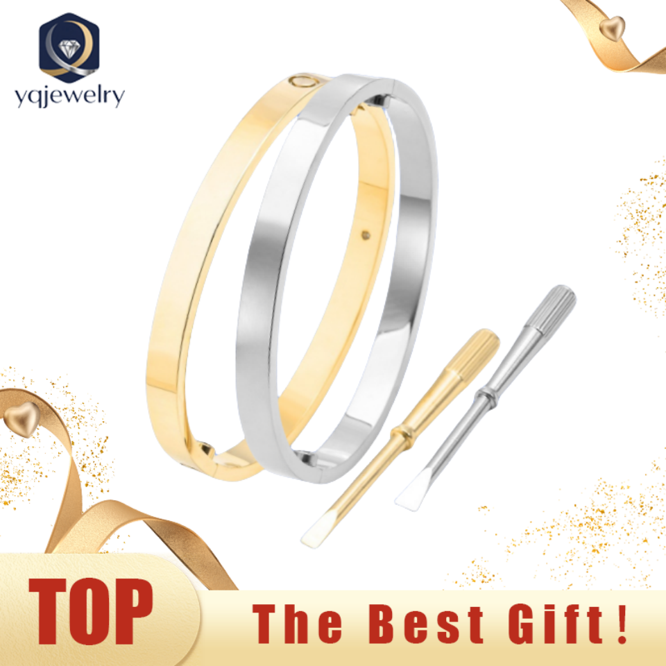 designer jewelry Screwdriver Bracelet 316L TiTitanium Classic Bangles nail bracelet For Lover Fashion Wristband Wedding designer bracelet size 17/19